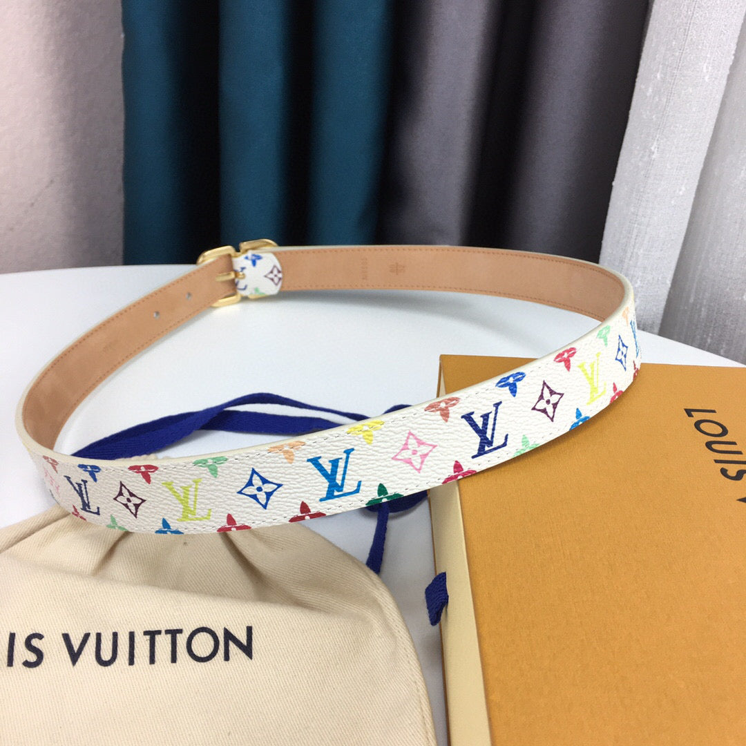 Louis Vuitton Mini Belt White