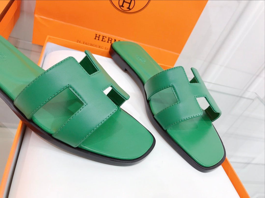 Hermes Oran Sandal Green