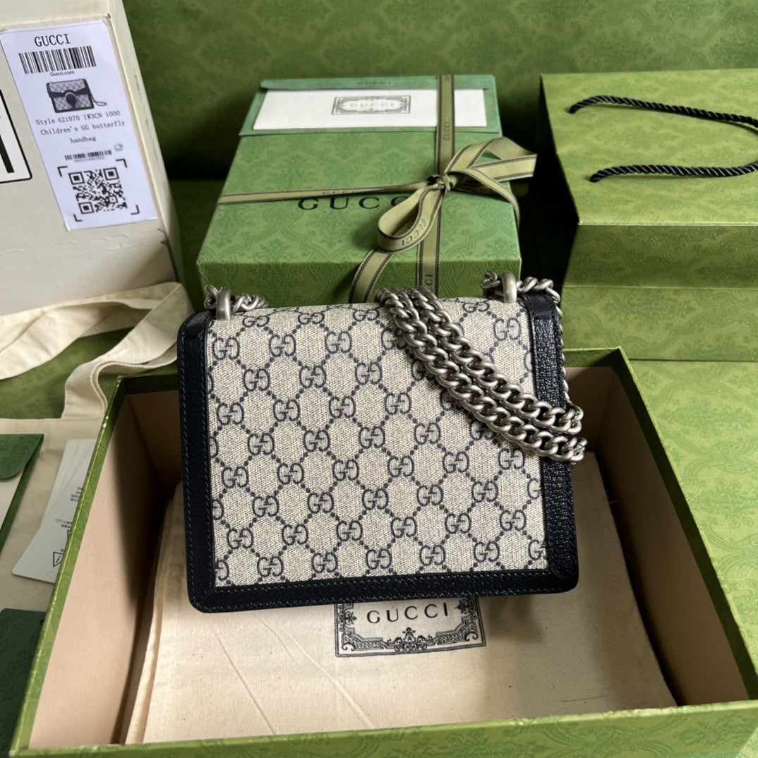 Gucci 421970 Dionysus GG Supreme Bag 20cm Beige