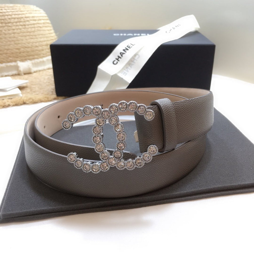 Chanel Belt With Beaded Buckle Green
