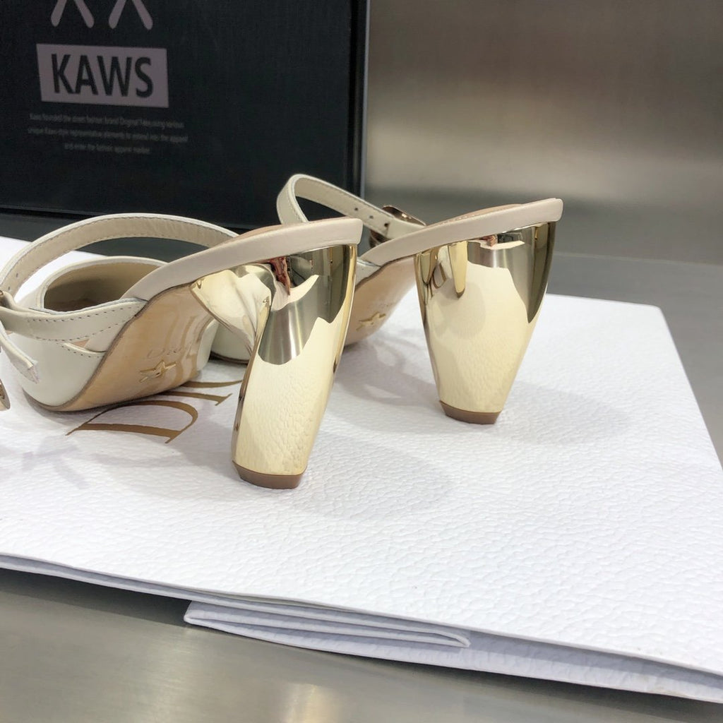 Dior Rhodes Heeled Mule Beige