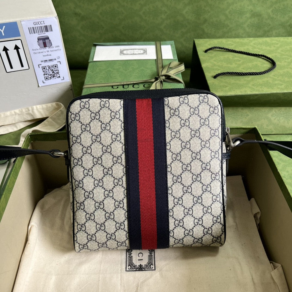 Gucci Ophidia GG Small Messenger Bag 24cm Beige