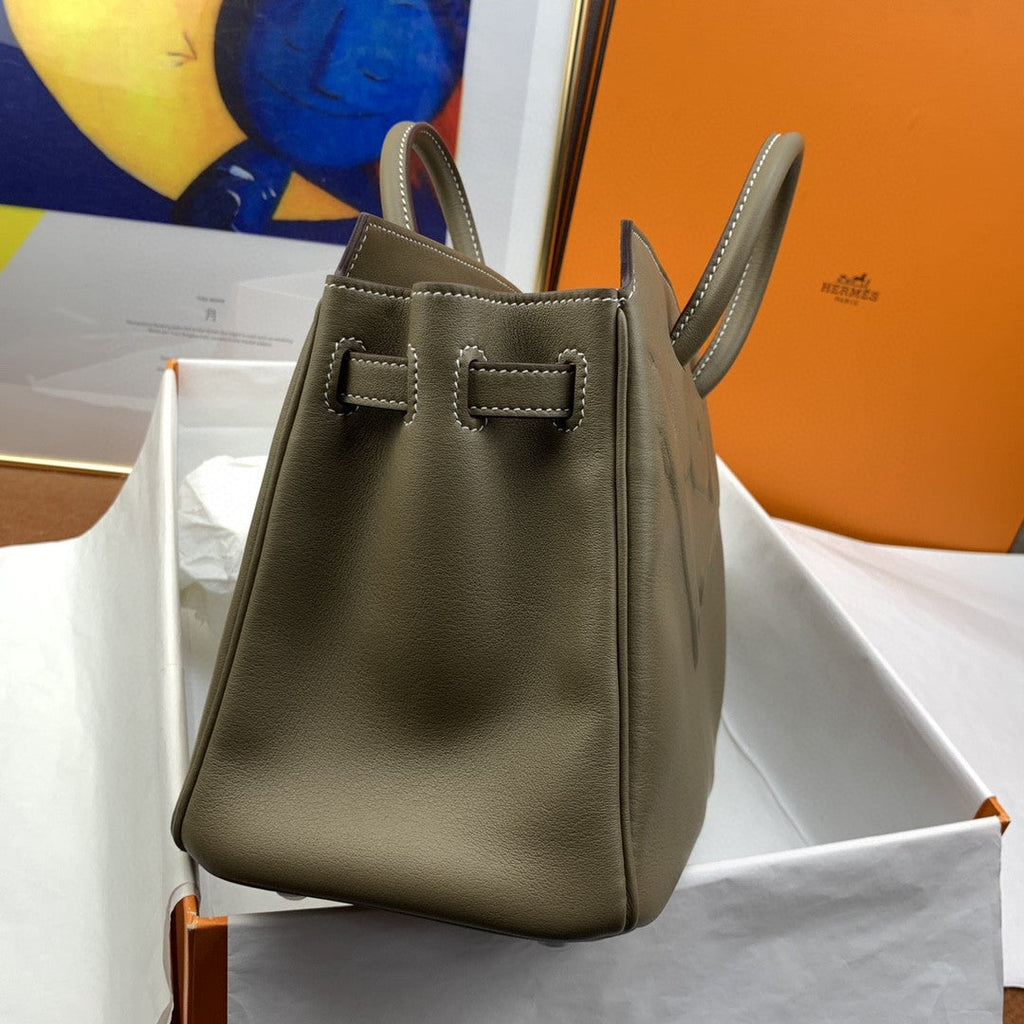 Hermes Etoupe Shadow Birkin 25 Brown