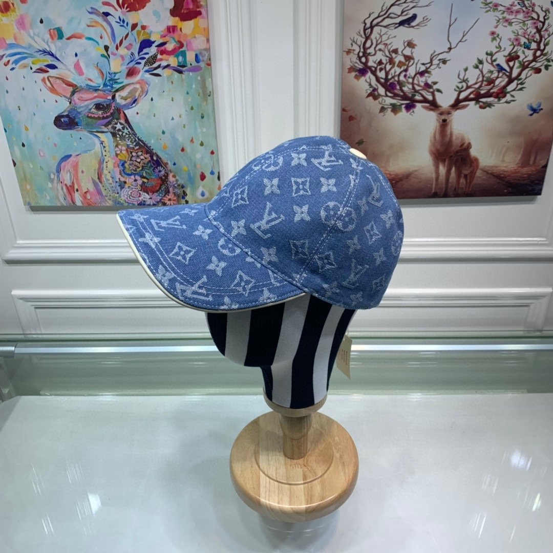 Louis Vuitton Monogram Jacquard Denim Cap Light Blue