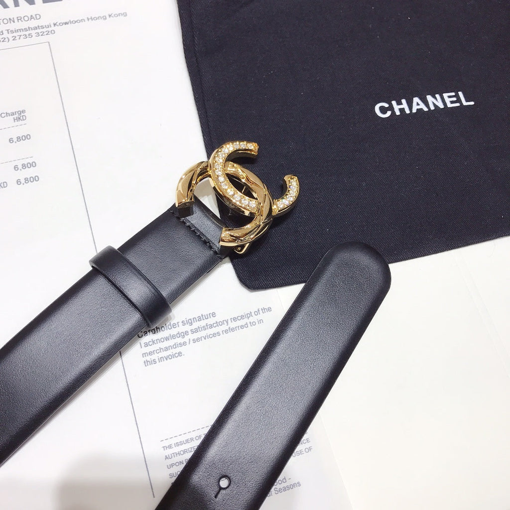 Chanel Belt With Double C Buckle