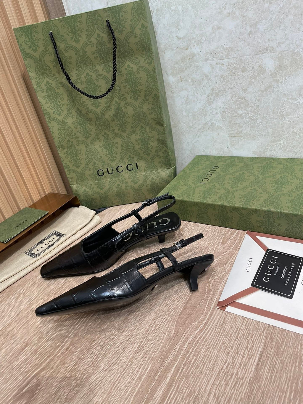 Gucci Slingback Pumps Black