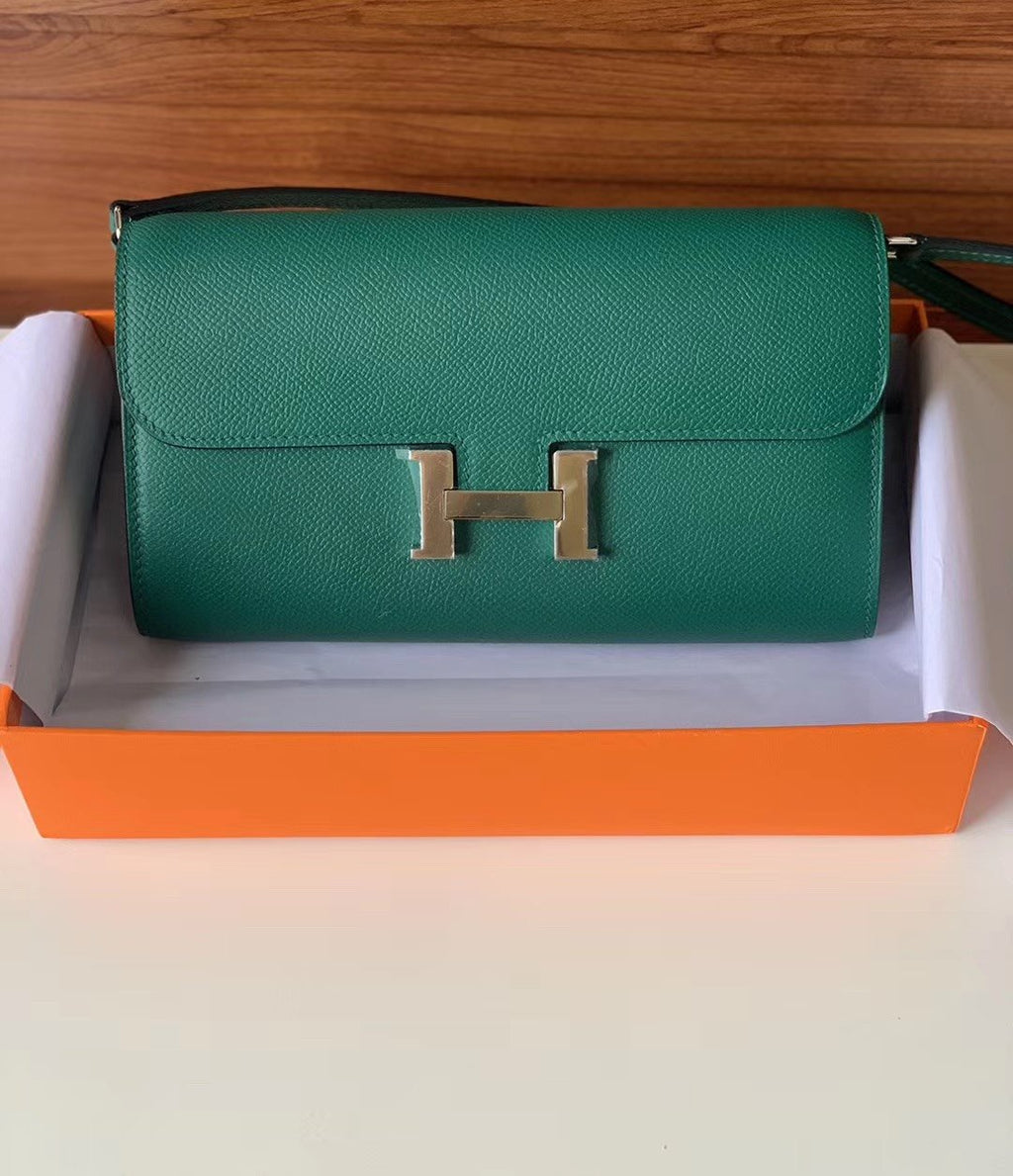 Hermes Constance Togo 21cm Green