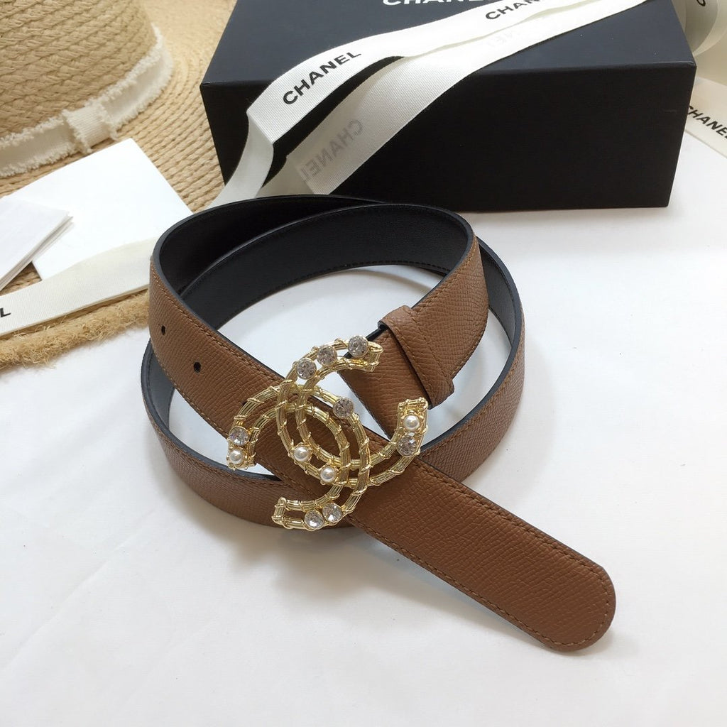 Chanel Belt With Double C Buckle Red