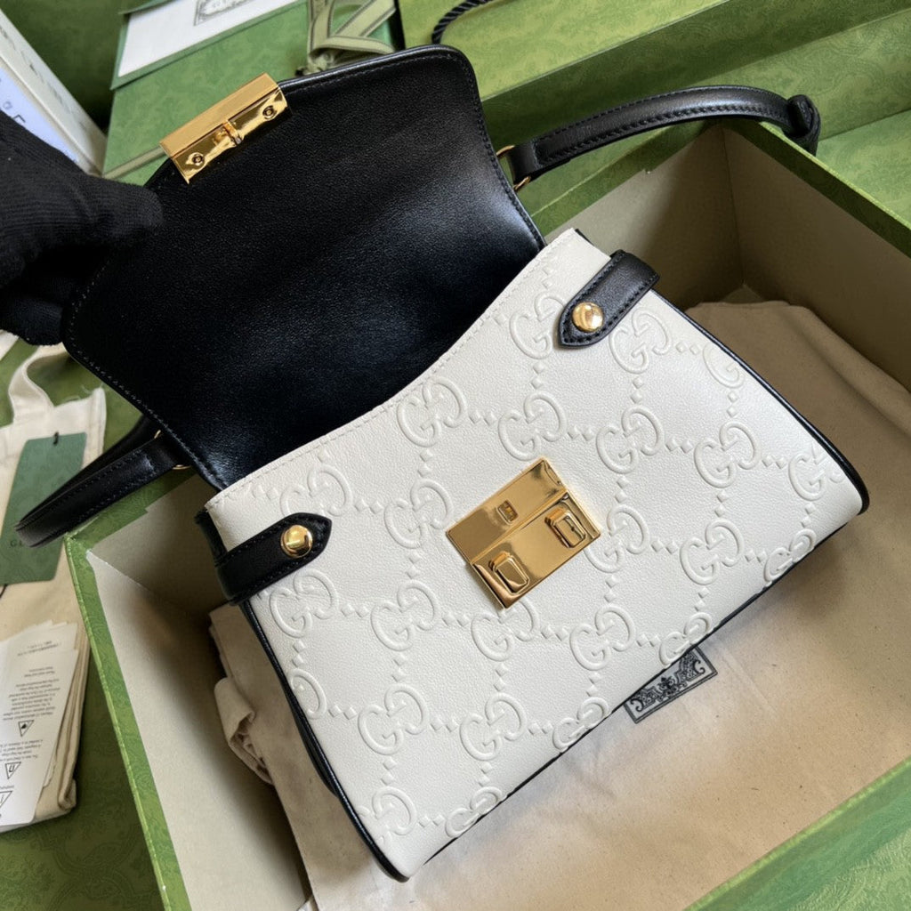 Gucci Small Top Handle Bag 29cm White