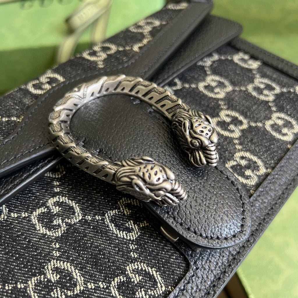 Gucci 499623 Dionysus Small GG Shoulder Bag 25cm Black