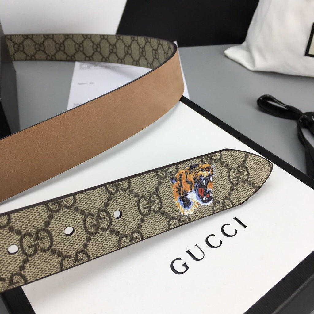 Gucci Belt With Square Buckle Brown
