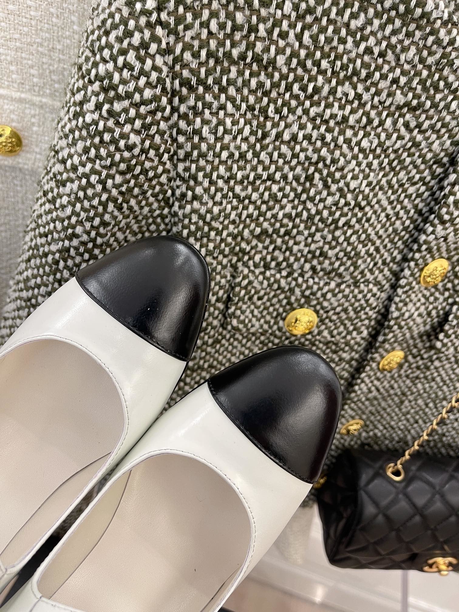Chanel Open Shoes White