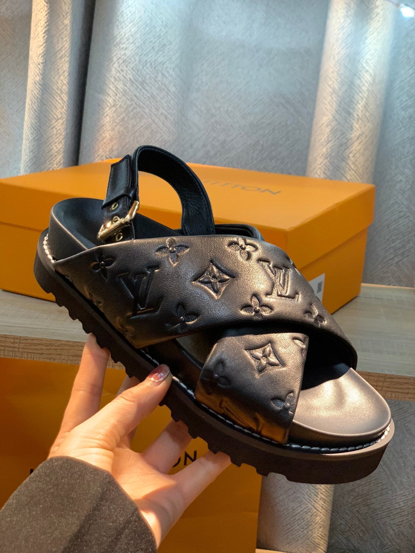 Louis Vuitton Paseo FlatComfort Sandal Black
