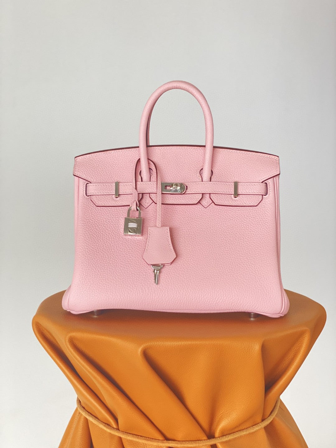 Hermes Birkin 25 Nata Swift Silver Hardware Pink