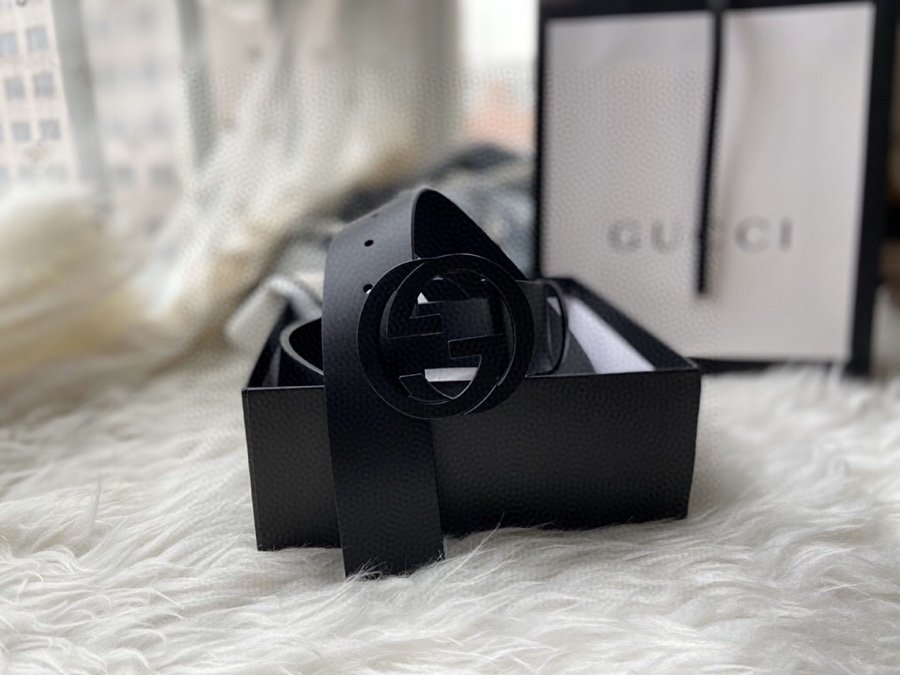 Gucci Belt With Double G Buckle Black
