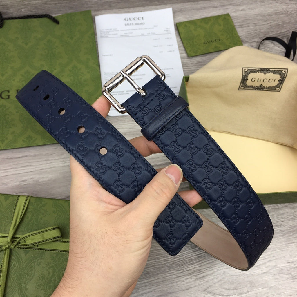 Gucci Belt With Square Buckle Blue