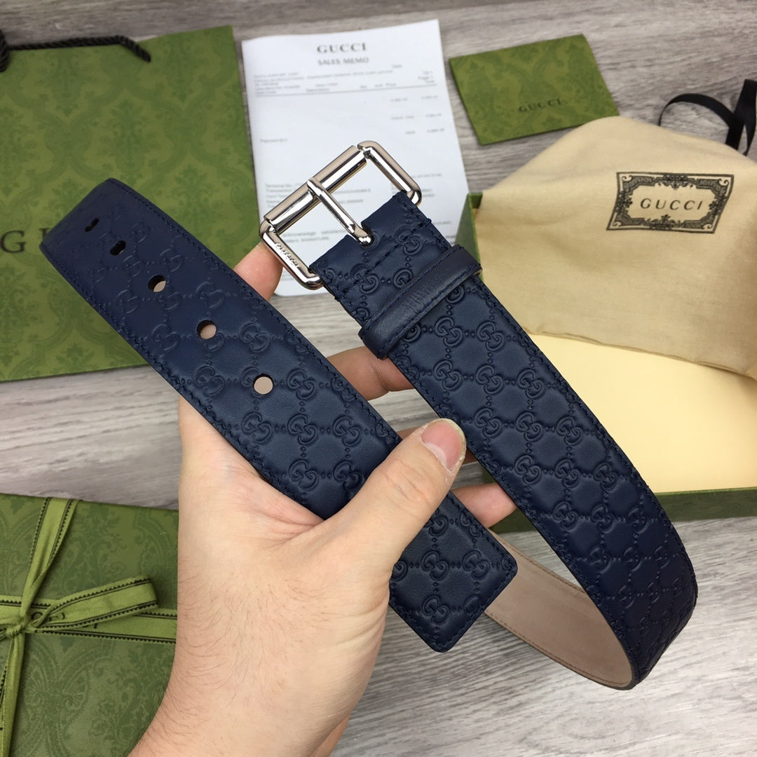 Gucci Belt With Square Buckle Blue