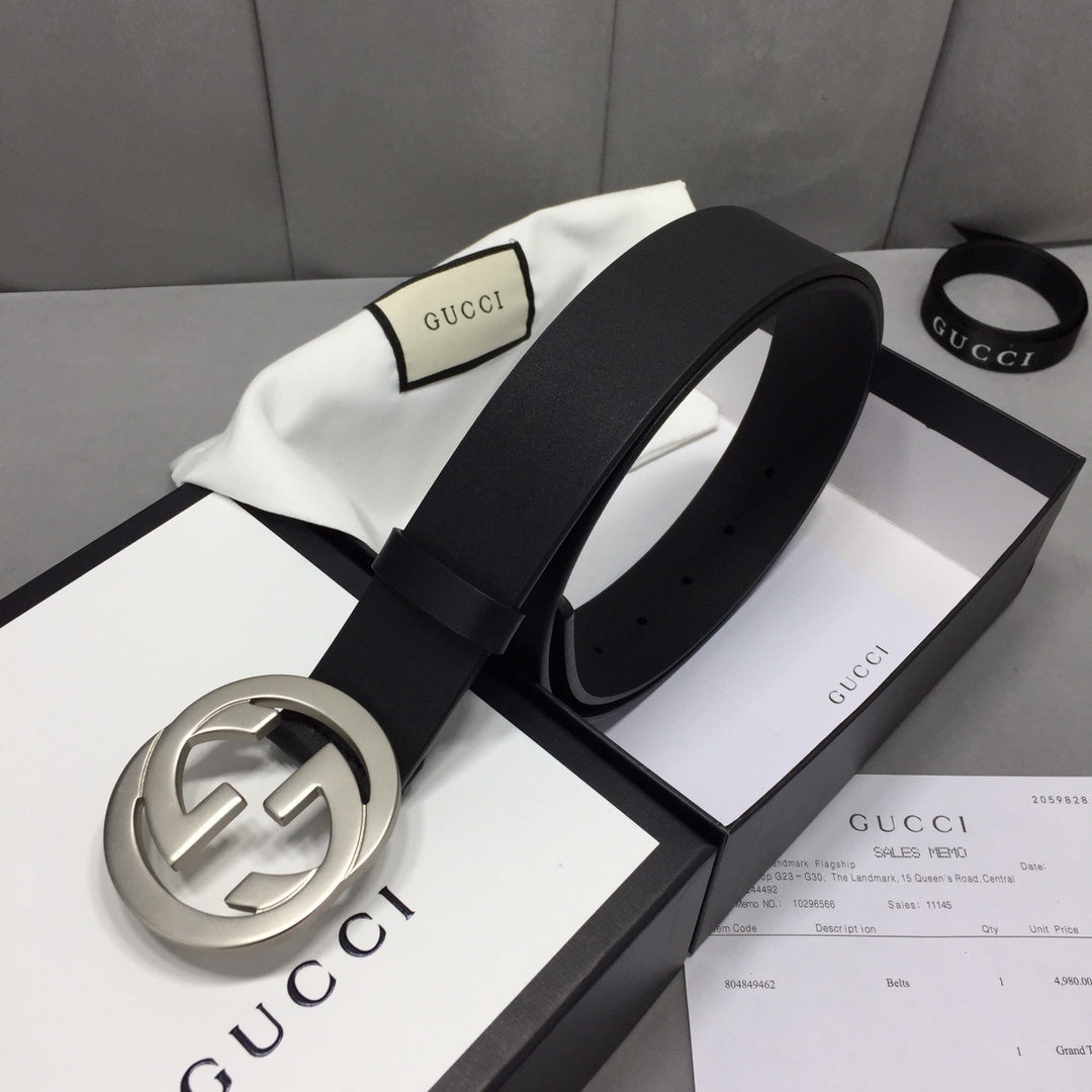 Gucci Belt With Double G Buckle Black