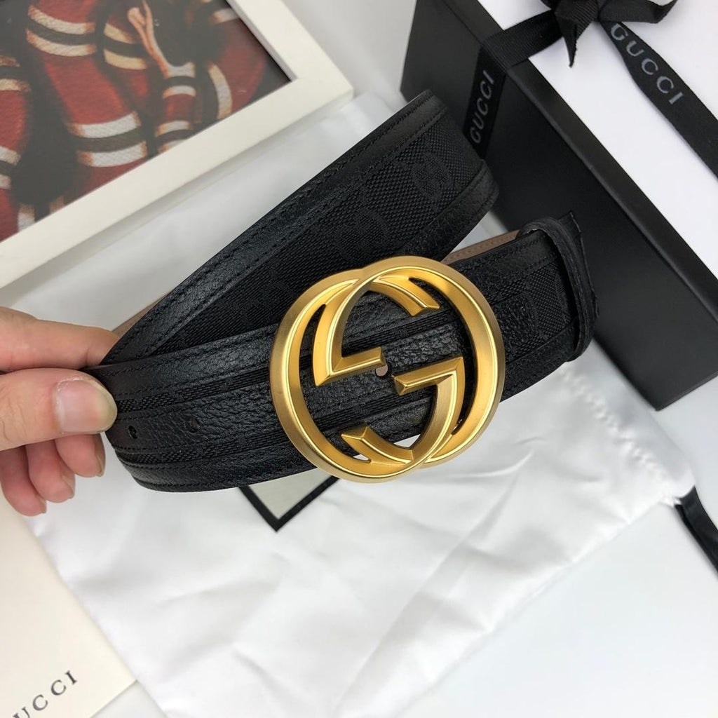 Gucci Belt With Double G Buckle Black