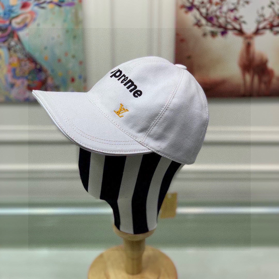 Louis Vuitton Get Ready Supreme Cap White