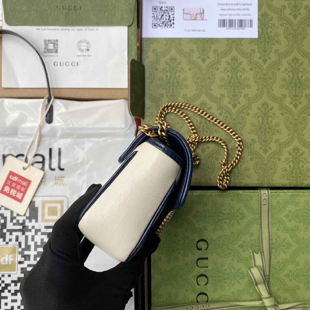 Gucci Marmont Super Mini Bag 17cm White