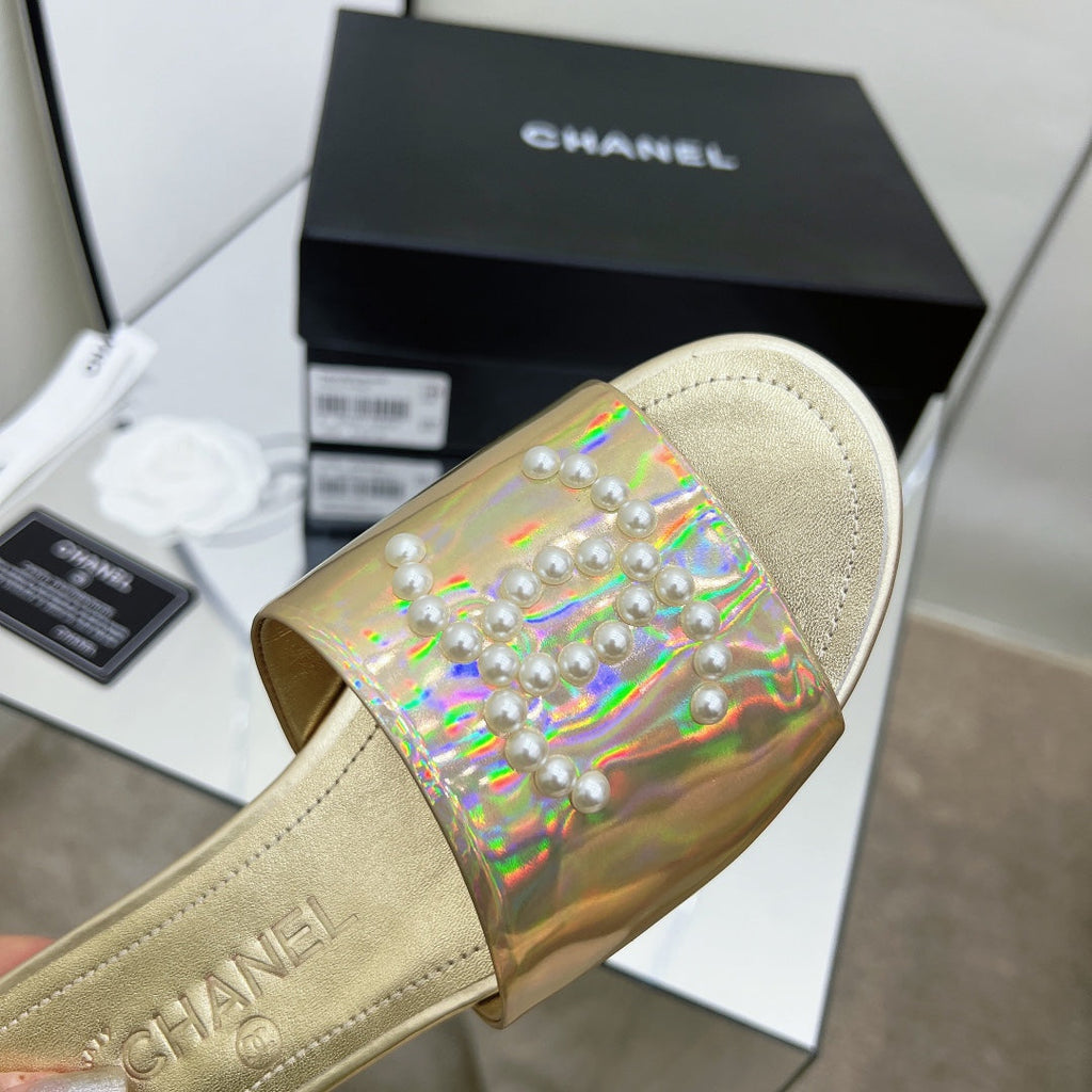 Chanel Sandals Gold