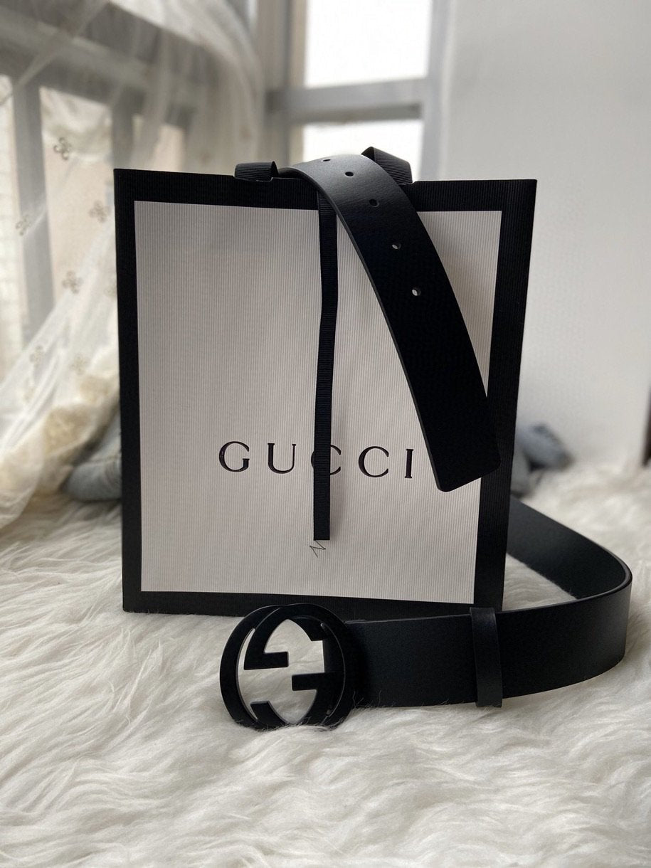 Gucci Belt With Double G Buckle Black