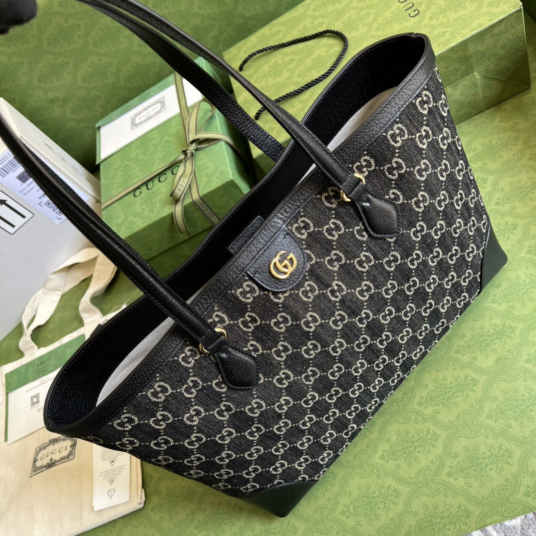 Gucci 631685 Ophidia Jumbo GG Medium Tote Bag 38cm Black
