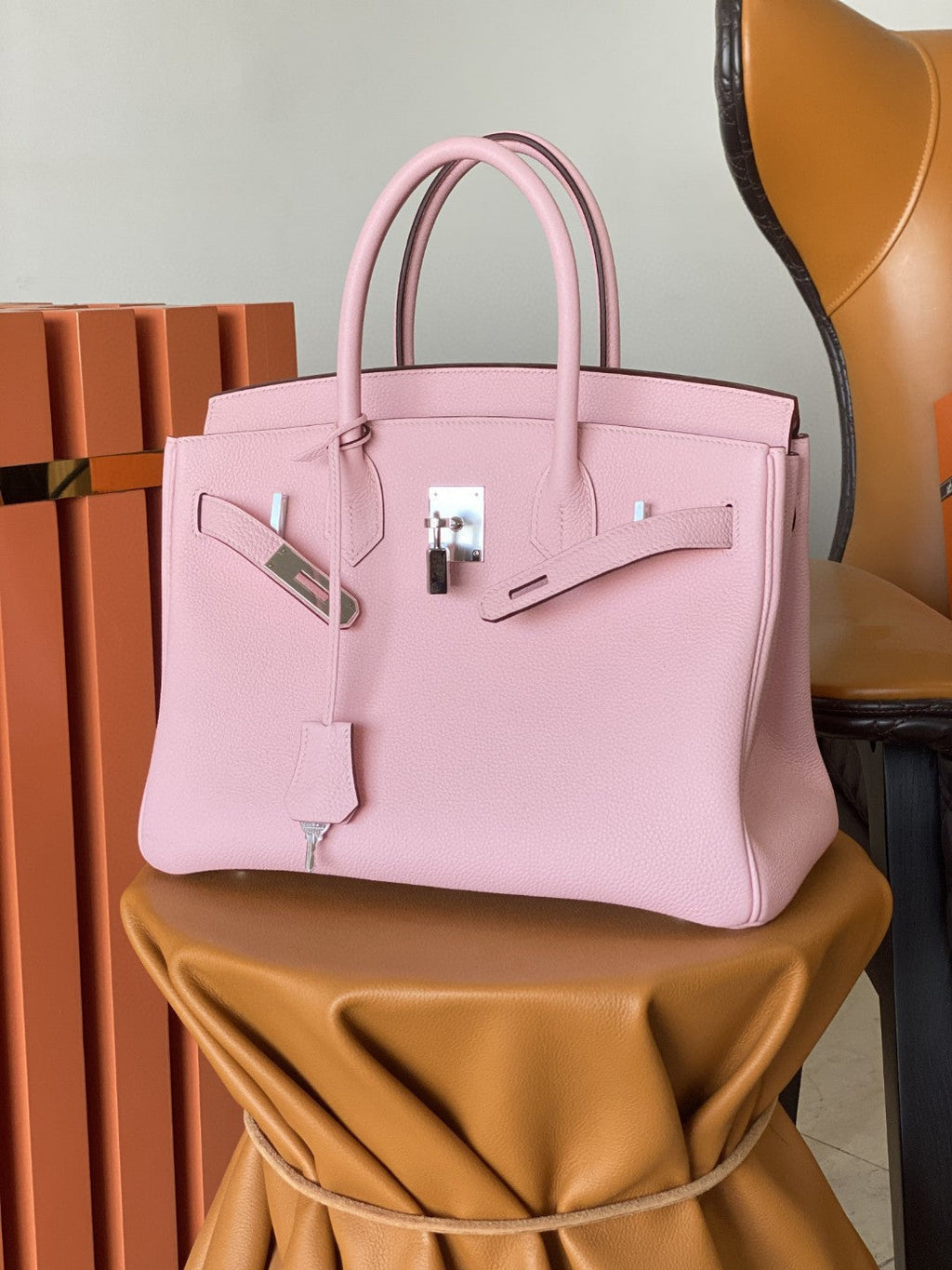 Hermes Birkin 30 Nata Swift Silver Hardware Pink