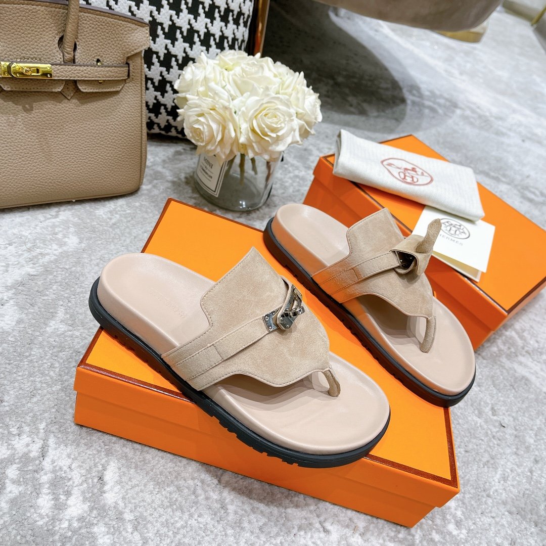 Hermes Elixir Sandal Beige