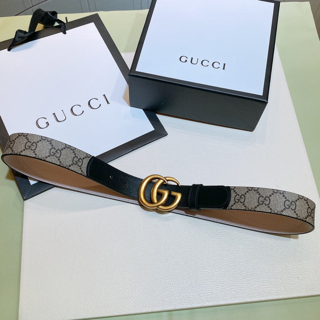 Gucci GG Thin Marmont Belt Brown