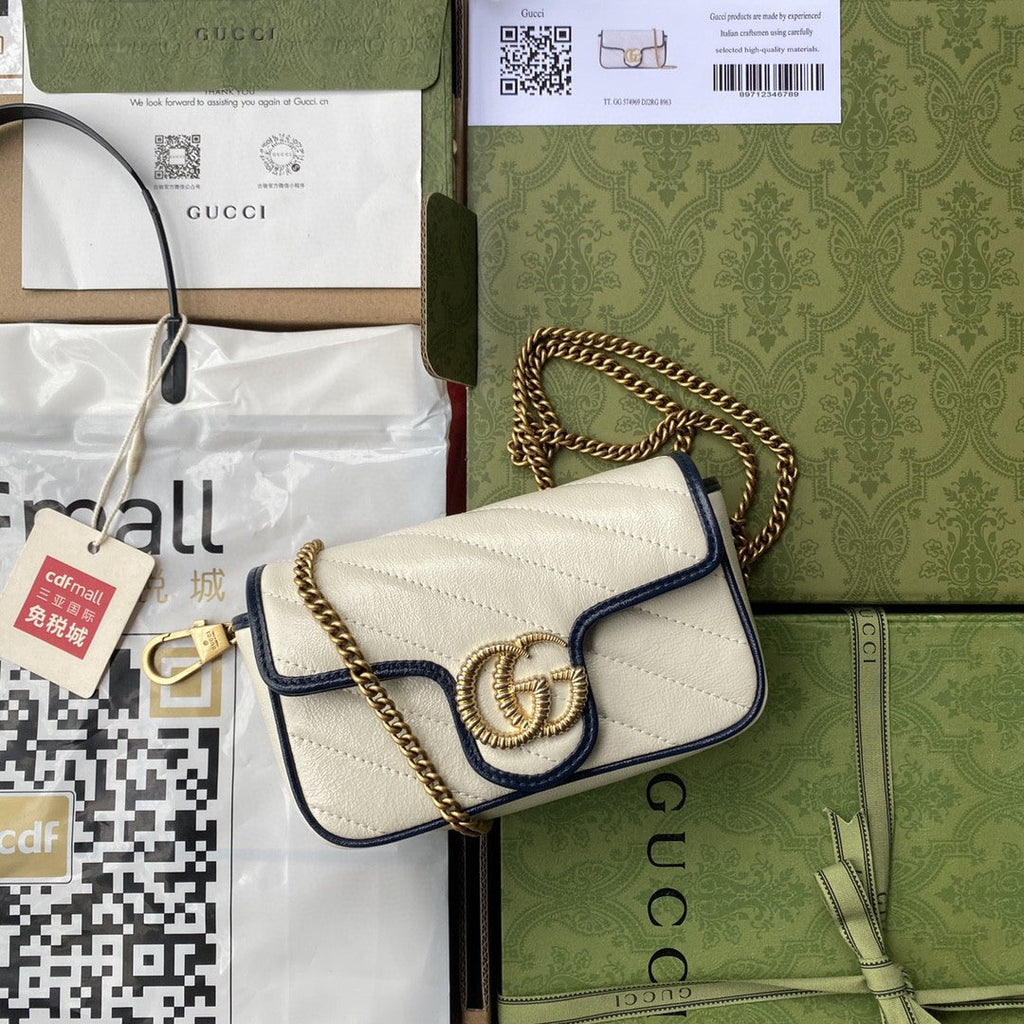 Gucci Marmont Super Mini Bag 17cm White