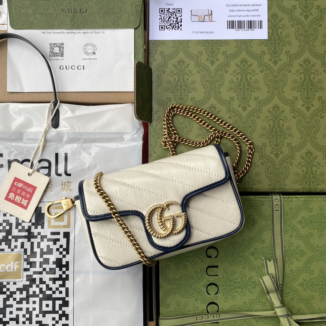 Gucci Marmont Super Mini Bag 17cm White