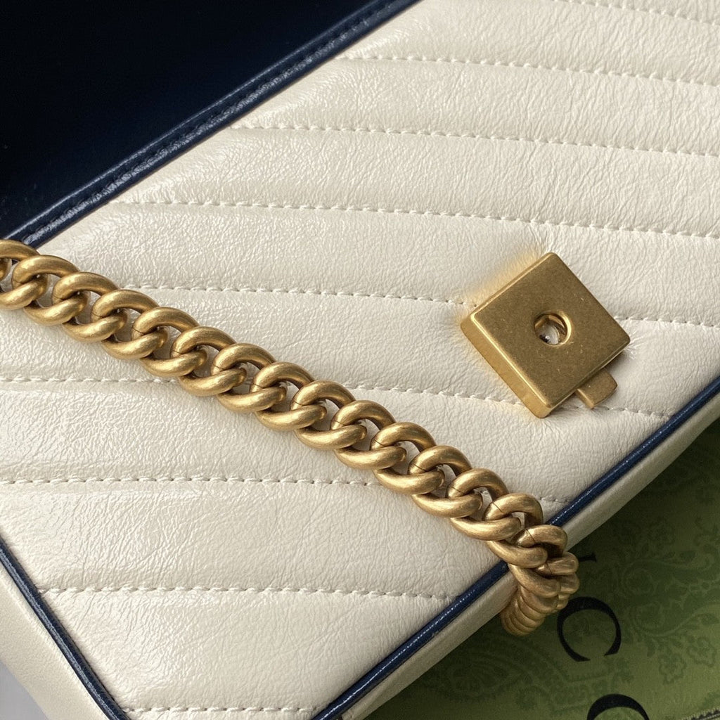 Gucci Marmont Matelassé Mini Bag 23cm White