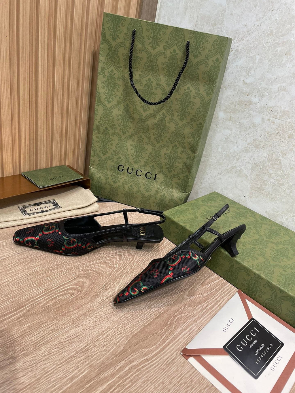 Gucci Slingback Pumps Black