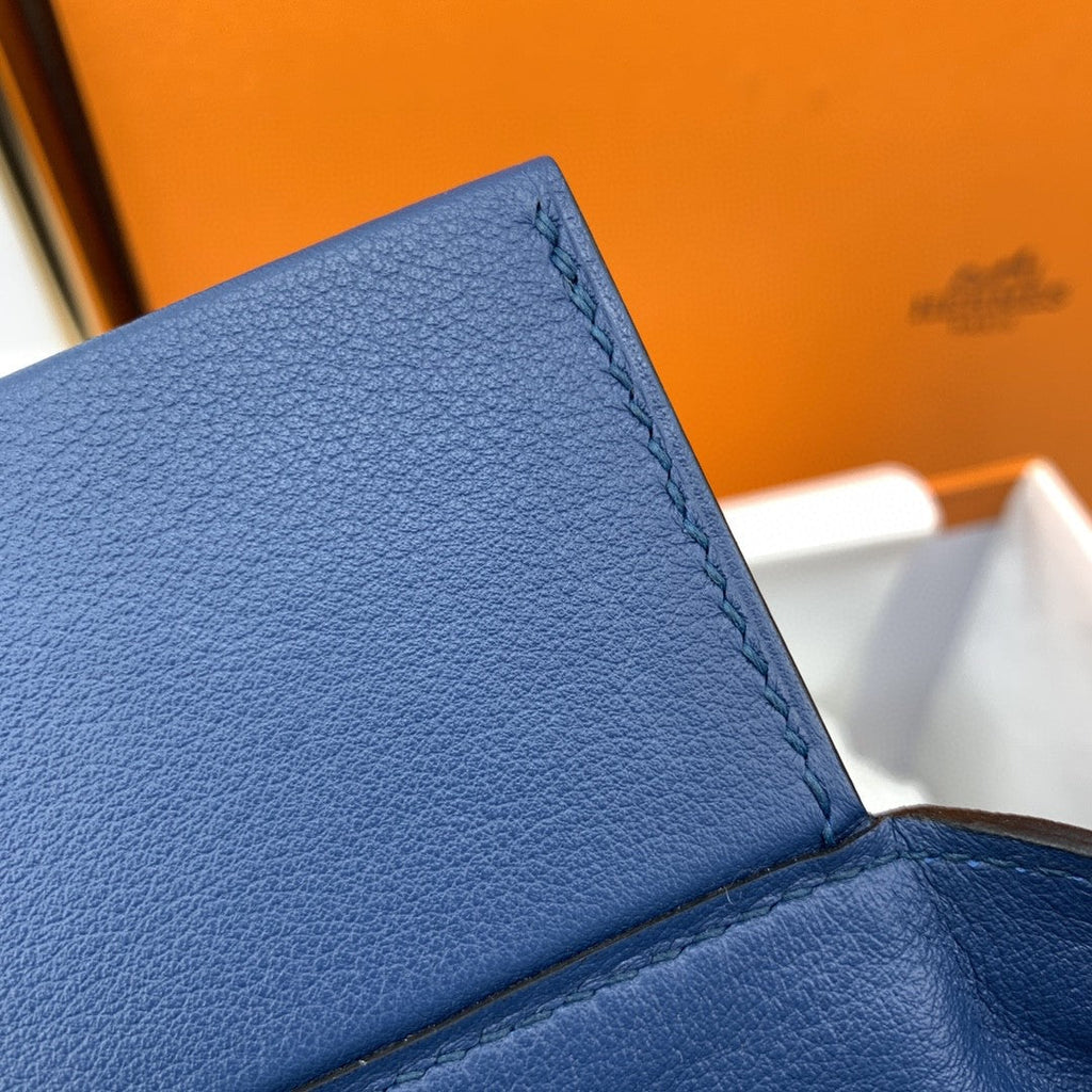 Hermes 24 24 35cm Noir Black Clémence Blue