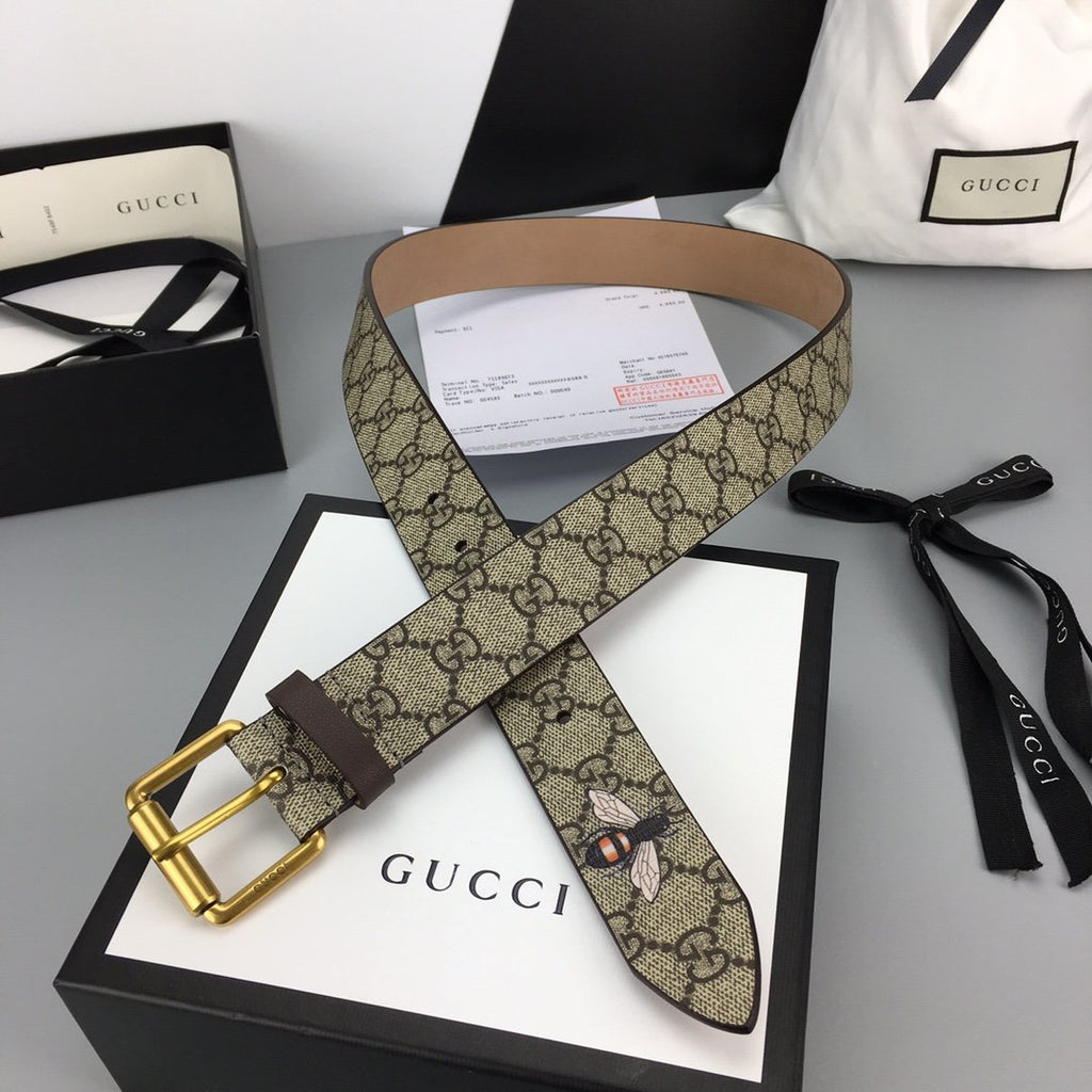 Gucci Belt With Square Buckle Brown