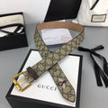 Gucci Belt With Square Buckle Brown