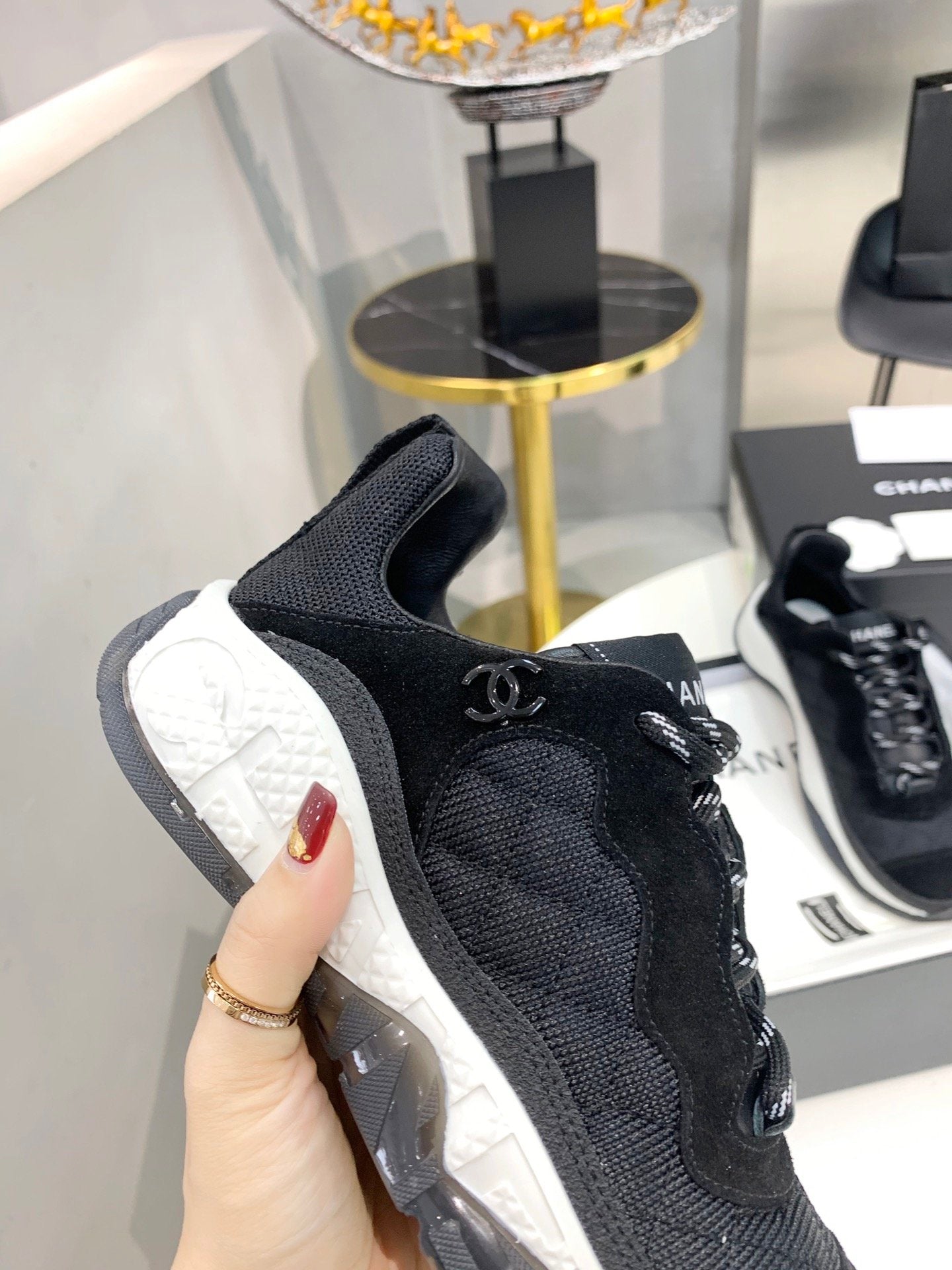 Chanel Trainers Sneakers Black