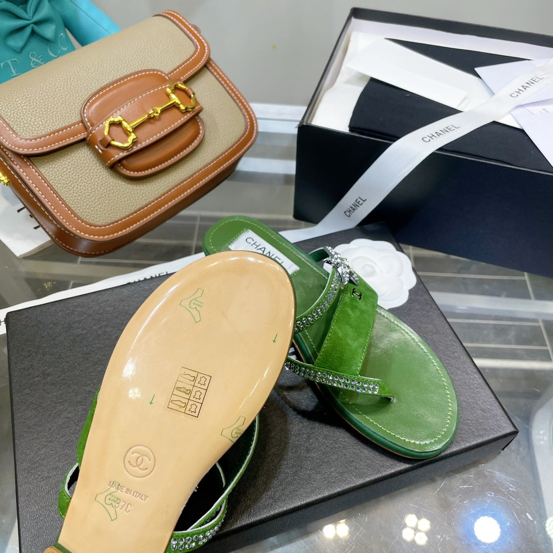 Chanel Sandals Green
