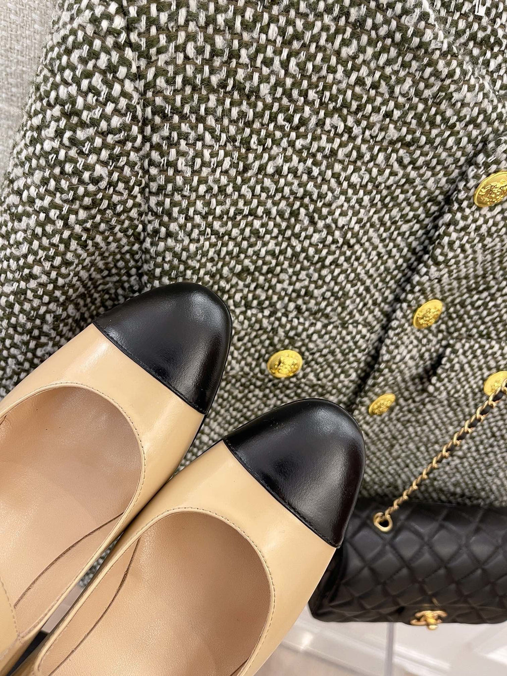Chanel Open Shoes Beige