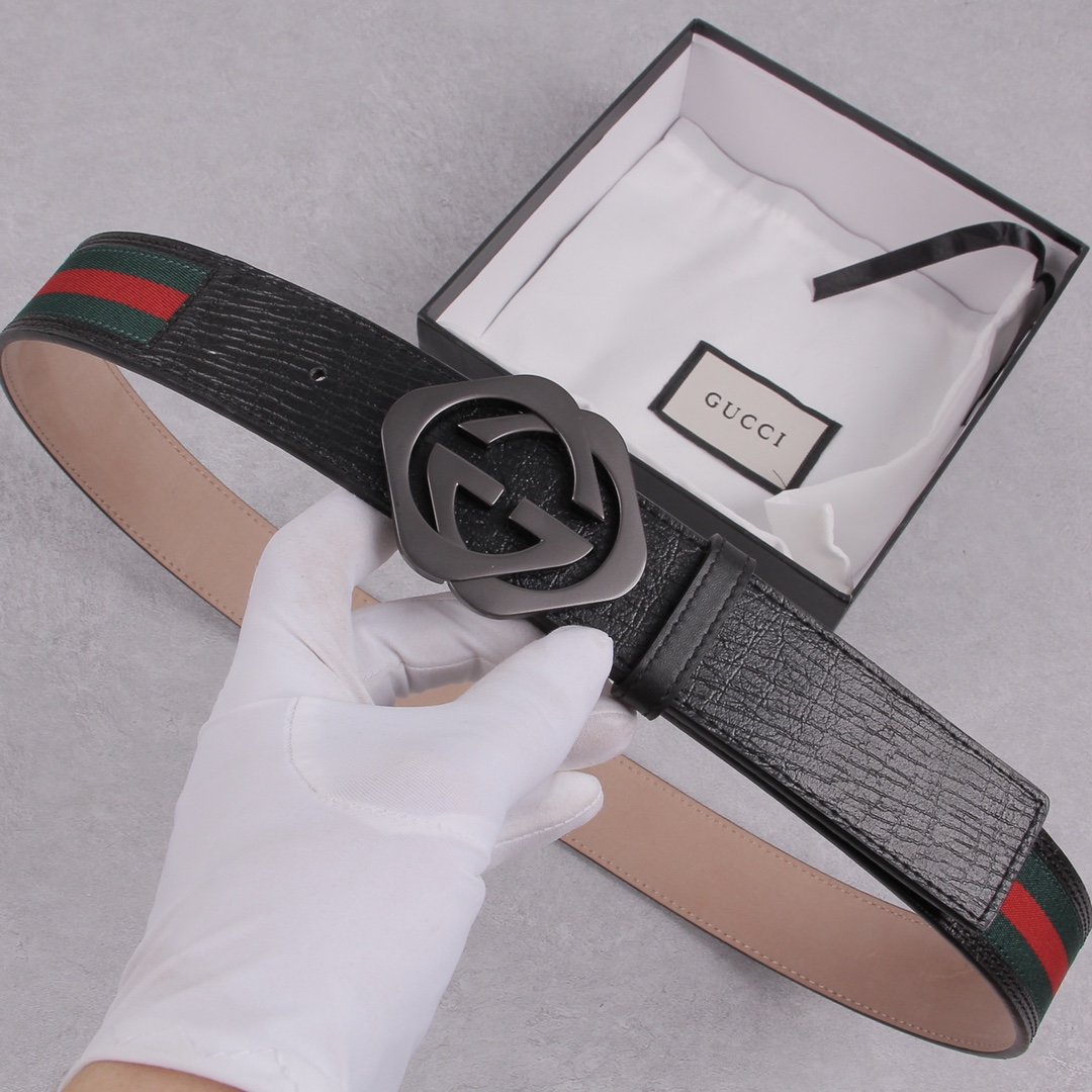 Gucci Belt With Double G Buckle Black
