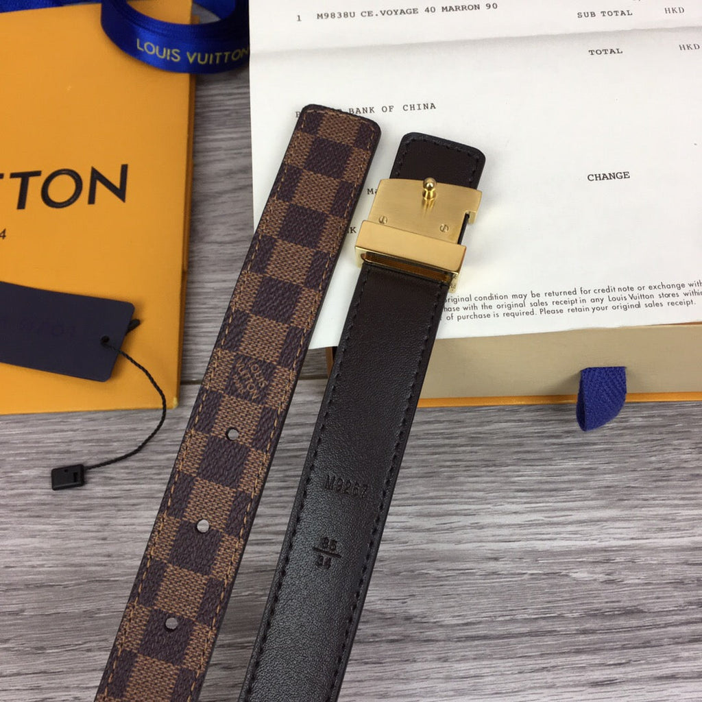 Louis Vuitton LV Initiales Reversible Belt Brown