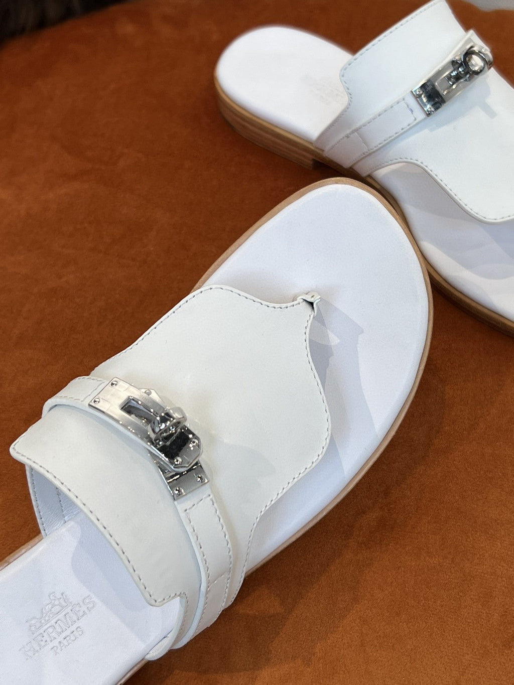 Hermes Elixir Neo Sandal White