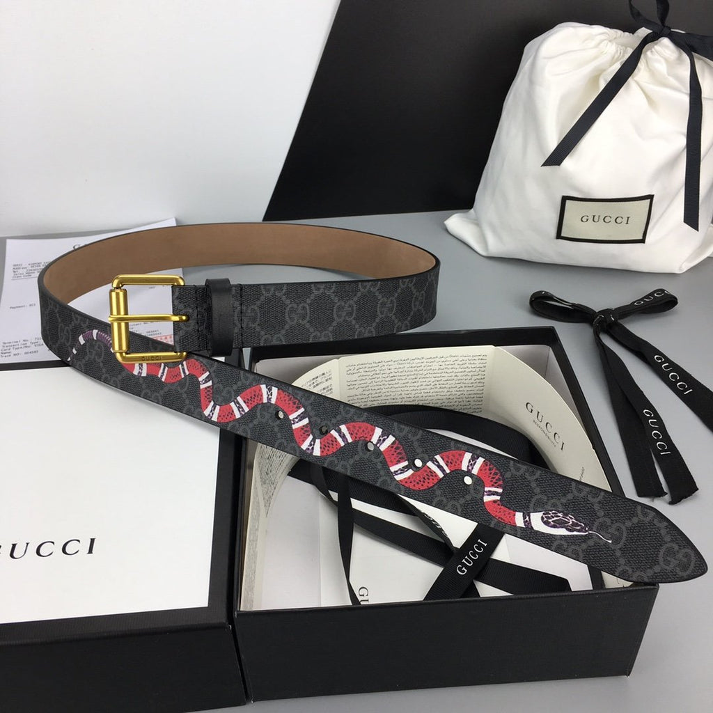 Gucci Belt With Square Buckle Black