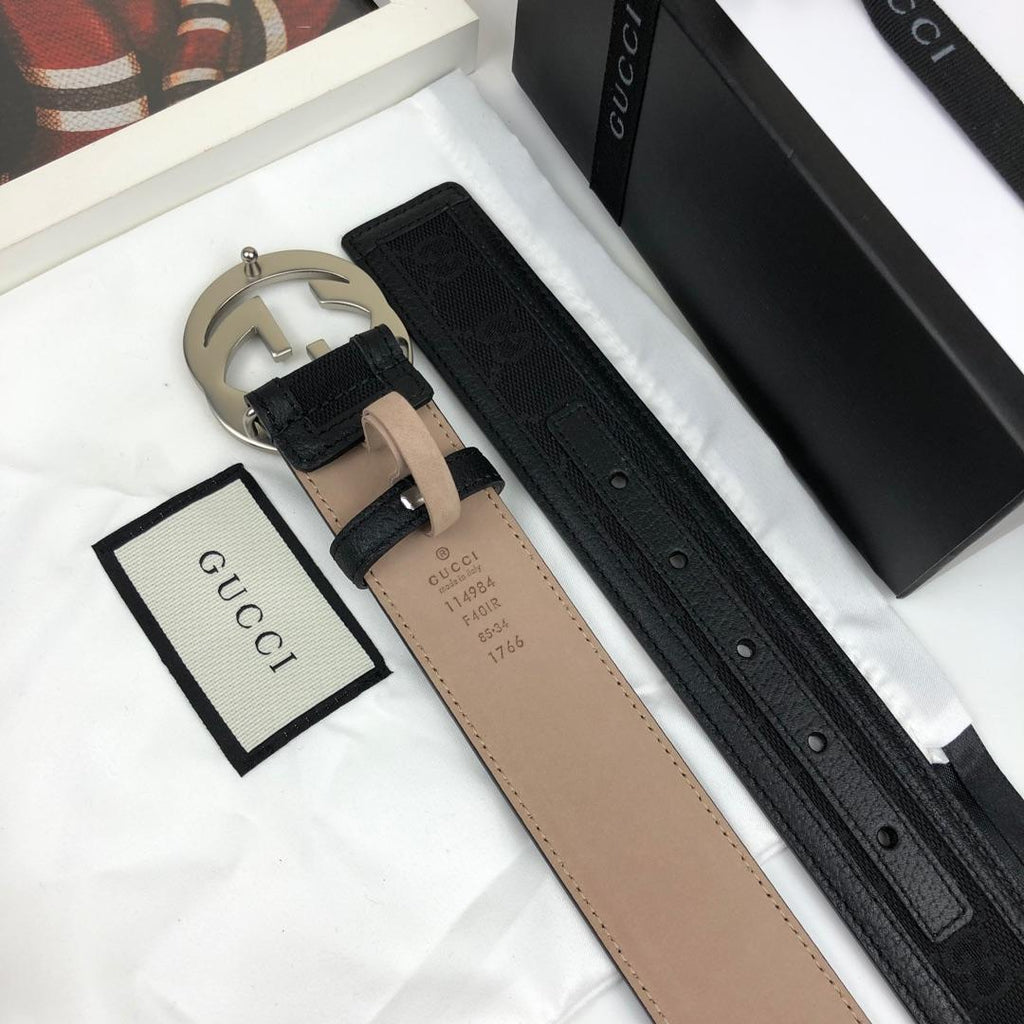 Gucci Belt With Double G Buckle Black