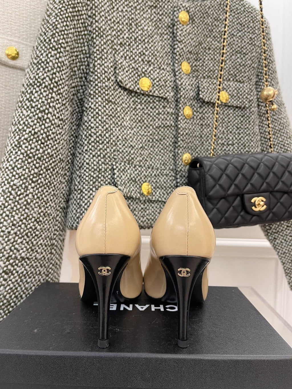 Chanel Open Shoes Beige