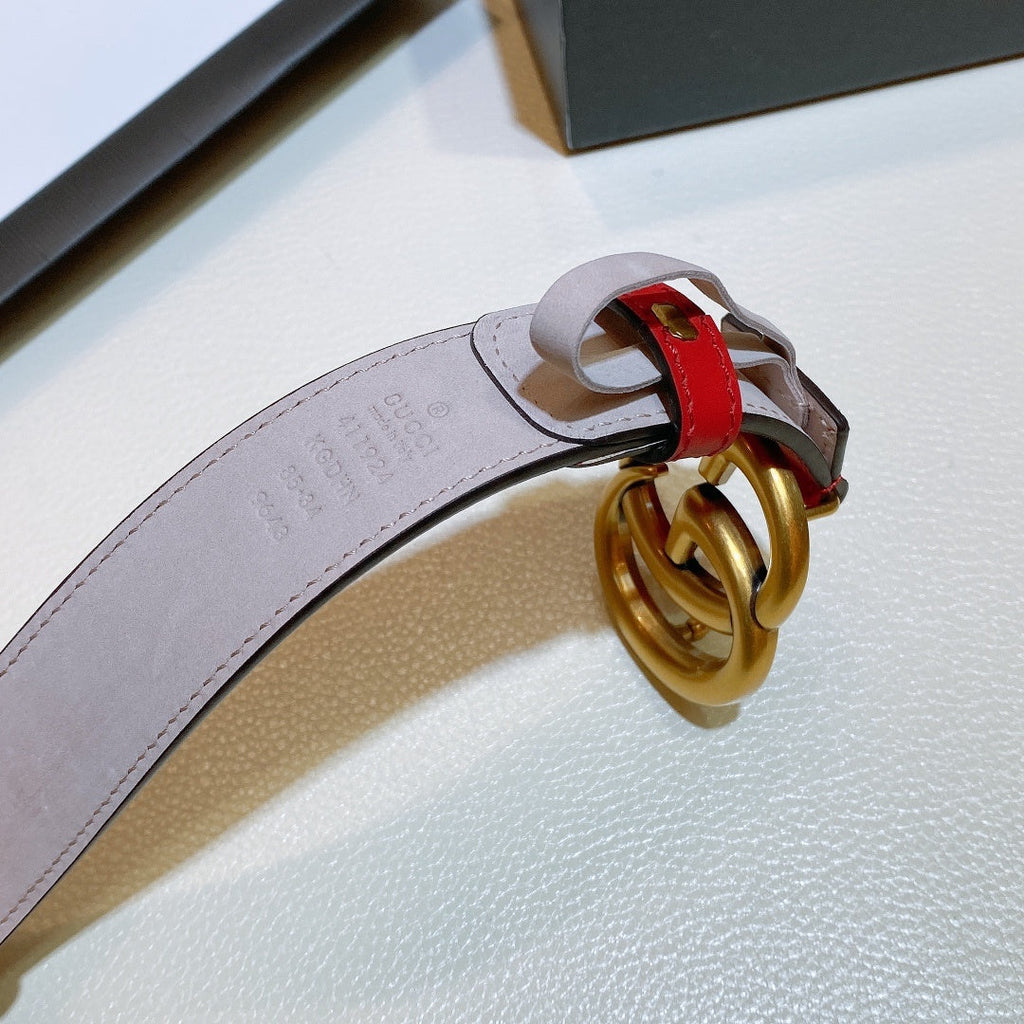 Gucci GG Thin Marmont Belt Brown