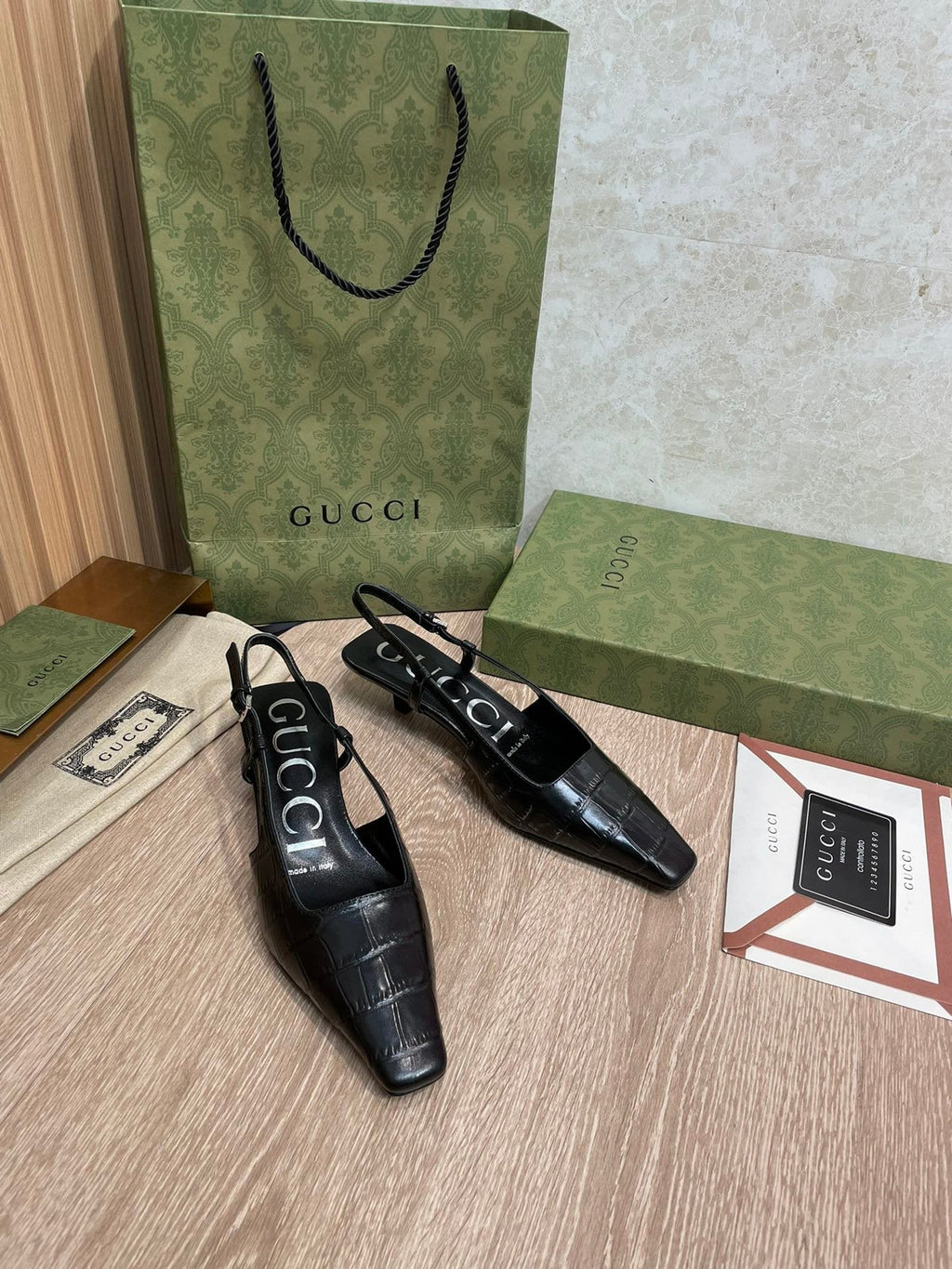 Gucci Slingback Pumps Black