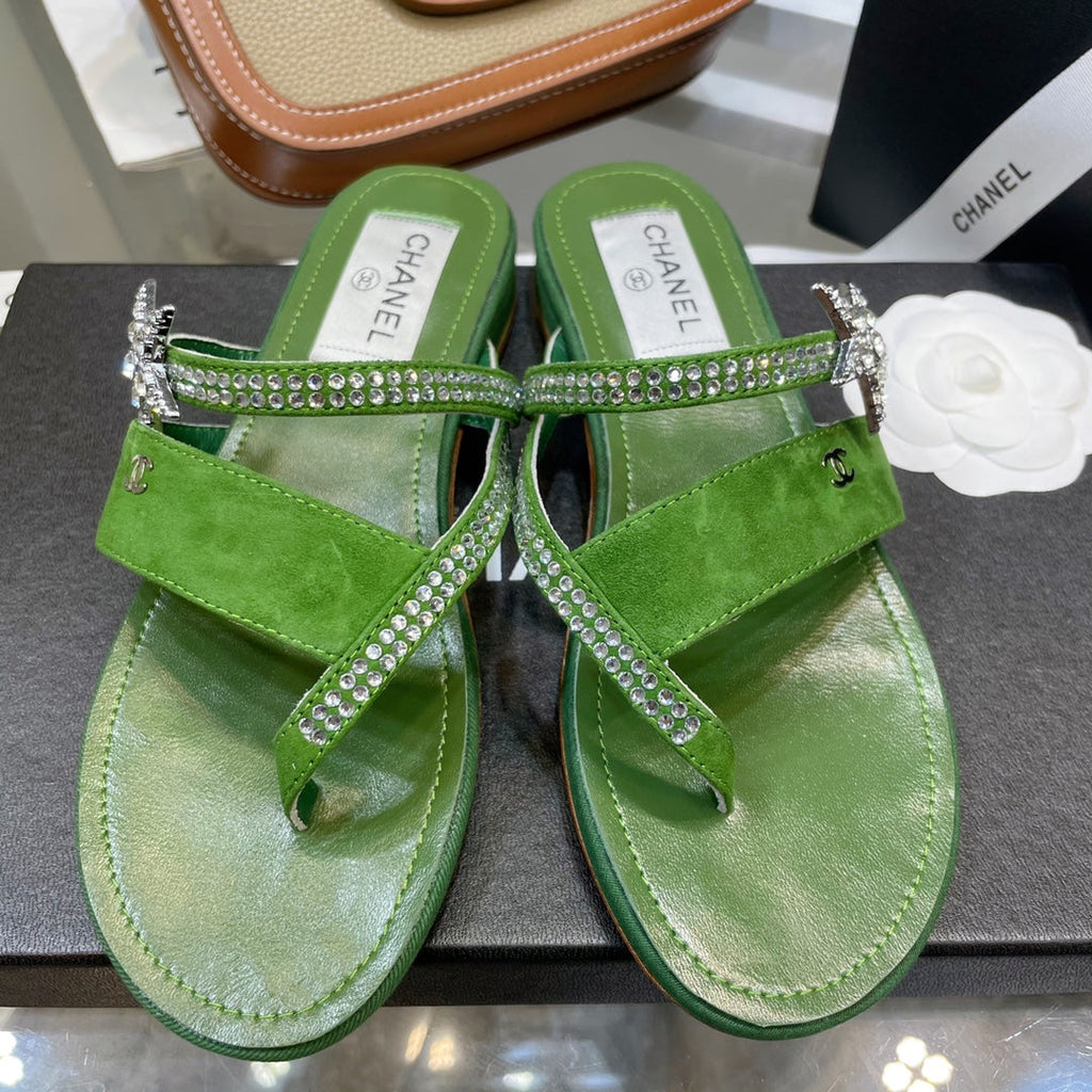 Chanel Sandals Green
